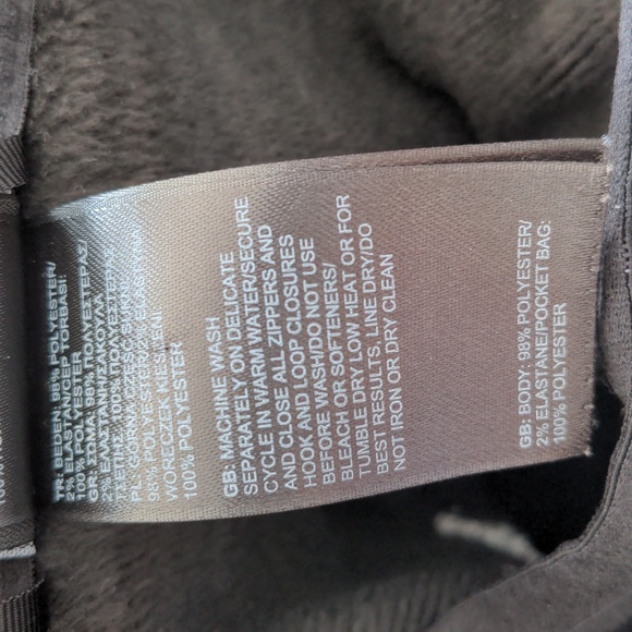 The North Face Womens Black Neck Zip Kangaroo Pockets Fleece Pull Over Size M - Picture 10 of 12